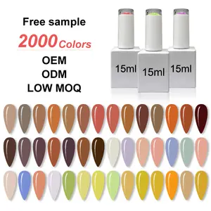 ตัวอย่างฟรีขายส่งไม่มีขั้นต่ํา 2000 สีแช่ปิดยูวีเจลยาทาเล็บเด็กของขวัญคริสต์มาส