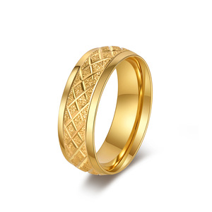 Geometric Asymmetrical Pattern Gold Steel & <b>Black</b> Unisex Fashion <b>Ring</b> Jewelry Gift - Product Image 1