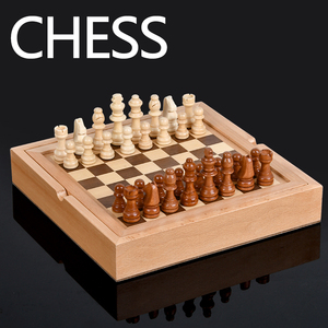 Tablero de <span class=keywords><strong>Ajedrez</strong></span> de madera 5 en 1 personalizado, juego de viaje portátil hecho a mano, juego con ranuras de almacenamiento de piezas para principiantes para niños y adultos - Product Image 4