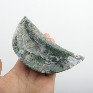 Bán Buôn Tự Nhiên Moss Agate Pha Lê Mặt Trăng Bát Chữa Bệnh Đá Khắc Pha Lê Khác Hàng Thủ Công Sản Phẩm - Product Image 3