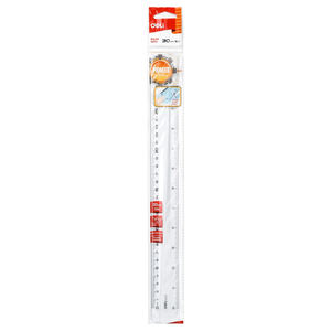 Regla de plástico de 30 cm Deli EG00312 para estudiantes de primaria y secundaria, medición de papelería, dibujo y <span class=keywords><strong>escala</strong></span> - Product Image 3