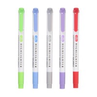Stylo surligneur fluorescent à double tête marqueur stylo à dessin pastel fournitures de bureau scolaire stylo surligneur mignon pour enfant vente en gros