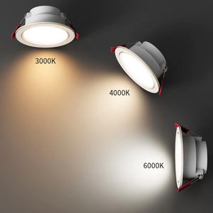 Nueva Lámpara de Techo para Decoración Interior de Tres Colores Foco de Luz LED Empotrable de Aluminio Regulable para Interiores - Product Image 3