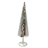 Décorations de Noël très populaires pour fêtes, bars, clubs, mariages : Bonhomme de neige en verre/miroir 25 cm, argent, rose, or, rouge
