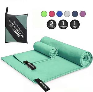 Serviette de sport en microfibre personnalisée brodée, tricotée, à séchage rapide et écologique pour adultes, idéale pour la gym et le fitness (vente en gros) - Product Image 1