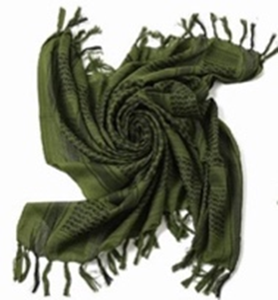 Pañuelo Cuadrado de Algodón HBSW1209 de 110 cm x 110 cm, Diseño Desértico en Gris, Blanco, Negro y Marrón a Cuadros, Pañuelo Táctico - Product Image 6