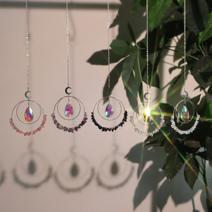 Natural Crystal Sun Catchers Hanging Indoor Window Suncatchers <strong>rainbow</strong> <strong>Prism</strong> Car Pendant - Product Image 2