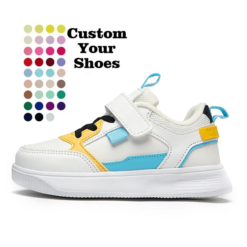 1 PAIR Custom logo Children Mesh Casual Shoes Girl Sneakers Kids Summer white black Sport Footwear Kid Shoes footwear