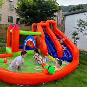 Outdoor Kid 'S Spelen Nylon Opblaasbare Trampoline Springen Kasteel Bounce Huis Combo Met Zwembad Glijbaan Te Koop - Product Image 5