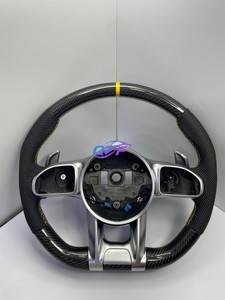 Volant en fibre de carbone pour <span class=keywords><strong>Mercedes</strong></span>-Benz Classe C, E, S, G, V, C63, A45, E43, GLC, GLE, <span class=keywords><strong>CLA</strong></span>, W205, W223, W213, W206, W211, W207, W222, W219, <span class=keywords><strong>AMG</strong></span> GT - Product Image 6
