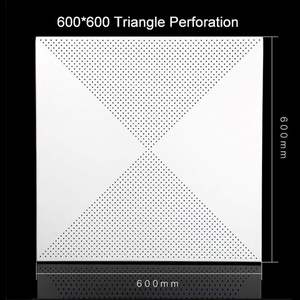 بلاط سقف صناعي مقاوم للحريق 60×60 من الألومنيوم مطلي بالبودرة بلاط معدني للأسقف مثقب للأسقف الفنية - Product Image 3