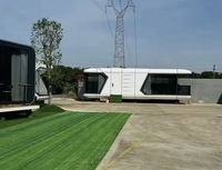 Maisons préfabriquées de luxe en acier, mini-capsules spatiales, bungalows pour hôtel, parc, villa avec salle de bain écologique