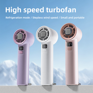 Portable Handheld Compact Fan USB 5V 2000mAh Battery Adjustable LED Digital Display Wearable <b>Clip</b>-On Brushless Motor Car Outdoor - Product Image 2