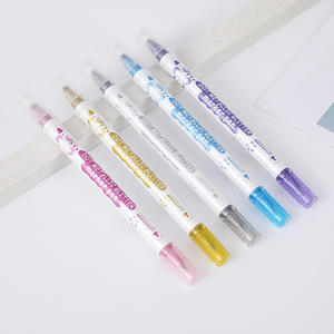 Marqueur à paillettes métalliques, stylo marqueur à double pointe personnalisé, peinture acrylique - Product Image 2