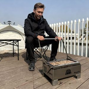 Mini Parrilla para Barbacoa al Aire Libre, Modelo 2025, Innovadora con Giro y Rotación, para Consumidores Modernos - Product Image 1