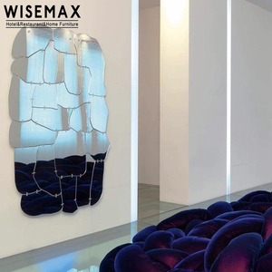 WISEMAX MUEBLES <span class=keywords><strong>Italiano</strong></span> Irregular Acrílico Espejo <span class=keywords><strong>de</strong></span> pared Luz Lujo Forma única Empalme <span class=keywords><strong>Diseño</strong></span> Espejo para la decoración del hotel - Product Image 4