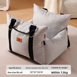 Cama Portátil para Mascotas Resistente a la Suciedad para Todas las Estaciones, para Perros y Gatos, de Lino con Relleno de Algodón PP, Tamaño Pequeño, para Usar en el Automóvil - Product Image 4