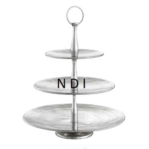 Decoración de mesa, forma personalizada, soporte decorativo redondeado para servidor de pasteles para soporte de servidor de pasteles de madera de la mejor calidad - Product Image 4