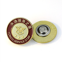 Badge en alliage de zinc plaqué or de haute qualité, fabrication chinoise, personnalisation professionnelle, finition émail dur sur mesure