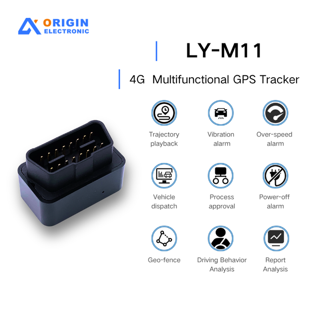 4G OBD2 GPS Tracker Plug and Play Real Time Car Tracking Device Vehicle Anti Theft Fleet Management