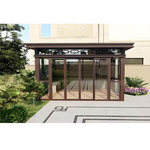 नए चीनी शैली मंडप एल्यूमीनियम मिश्र धातु लाउवरिड मंडप आउटडोर सनशेड और वर्षा प्रमाण परिदृश्य रैक - Product Image 4