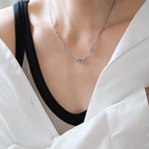 Stainless steel collar chain splicing chain Fried Dough Twists <b>ring</b> gold-plated jewelry women's <b>necklace</b> - Product Image 5