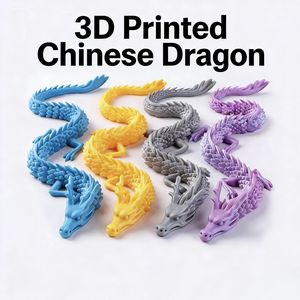 Dragón de Cristal Impreso en 3D de Plástico PLA de 60 cm, Juguetes Educativos Coloridos para Niños, Animales Divertidos, Dinosaurios de Acción - Product Image 2
