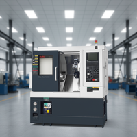 Tour CNC à 3 axes à broche unique, horizontal, à banc incliné, haute précision, automatique, pour usinage moyen