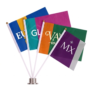 Bulk Personalized Parade Hand <b>Flags</b>, Custom Content Small Holding <b>Flags</b> with Premium Printing Technology - Product Image 1