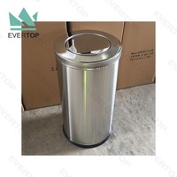 DB-35G 60L 16 Gal Poubelle en acier inoxydable Grande poubelle commerciale Couvercle tournant debout Poubelle Poubelle Grande poubelle