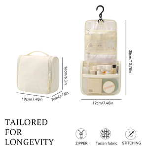 Large Capacity Nylon Makeup <strong>Bag</strong> Portable Waterproof <strong>Travel</strong> Cosmetic Hanging <strong>for</strong> Toiletry <strong>for</strong> <strong>Women</strong> Portable Colorful Handle - Product Image 3