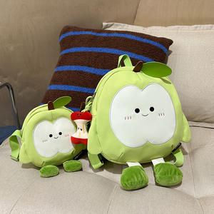 Zaino di mela carino per ragazze cartone animato grande capacità dello studente zaino da viaggio Casual pendolarismo leggero zaino con ciondolo - Product Image 2