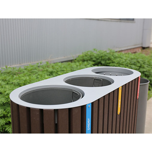 Outdoor Giant Heavy Duty Wooden Classified Garbage Receptacle <strong>Trash</strong> <strong>Can</strong> Airport <strong>Segregate</strong> Recycle Waste Bin Public Dustbin - Product Image 6