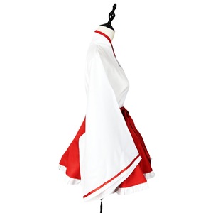 Inu X Boku SS Shirakiin Ririchiyo Priestess Kimono Cosplay Costume Women's Full Set Red White Polyester Winter 2023 - Product Image 1
