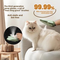 Gant de nettoyage pour animaux domestiques pratique, antistatique, avec fonction de pulvérisation intégrée, pour enlever les poils lâches, accessoires de toilettage pour chiens et chats