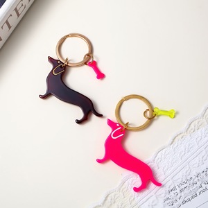 Llavero de Acrílico con Forma de <span class=keywords><strong>Perro</strong></span> Rosa, Estilo Europeo y Americano, Colorido y Lindo - Product Image 3