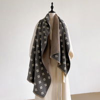 Écharpe longue à imprimé floral, châle épais et chaud en fausse fourrure, style coréen, accessoire polyvalent pour le cou, automne-hiver