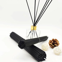 Bâtons de diffuseur en Fiber de rotin de roseau noir de haute qualité 4mm 5mm 6mm bouteille d'huile d'arôme en verre pour le parfum d'intérieur