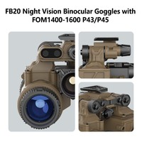Binoculares de Visión Nocturna QCNV FB20 Fusion con Lente Objetivo IIT Tube GEN2+, Soporte para Casco, OEM/ODM, Gafas de Visión Nocturna para Caza