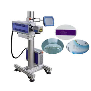 Machine de marquage <span class=keywords><strong>laser</strong></span> CO2 en ligne haute vitesse 30W 40W 60W pour bouteilles PET, bois, papier, cuir - Product Image 2