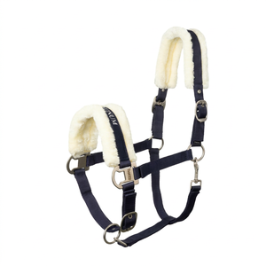 2026 LUXURY HANDMADE PP HALTER HEAD BRIDLE for HORSE ADJUSTABLE FAUX FLEECE FUR PADDED MINK CUSTOMIZABLE COLOURS - Product Image 1
