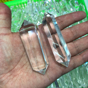Pierre <span class=keywords><strong>de</strong></span> guérison en cristal <span class=keywords><strong>de</strong></span> <span class=keywords><strong>Quartz</strong></span>, pierre naturelle <span class=keywords><strong>de</strong></span> qualité supérieure, blanc, <span class=keywords><strong>Quartz</strong></span> transparent, Points à Double extrémité, 1 pièce - Product Image 2