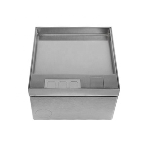 OEM&ODM <span class=keywords><strong>Presa</strong></span> da Pavimento a Scomparsa Nera Opaca Incassata in Acciaio Inossidabile, Prese Elettriche EU UK UN AU US con <span class=keywords><strong>Scatola</strong></span> da Pavimento Sostituibile - Product Image 2