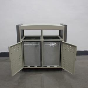 Gavin contenitori per il riciclaggio di metallo all'aperto contenitore per la raccolta dei rifiuti di raccolta dei rifiuti cestino della spazzatura in metallo bidone di selezione - Product Image 2