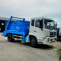 Camion benne basculante 14000L Euro 6 4x2 robuste avec bras hydraulique pour la collecte des déchets urbains