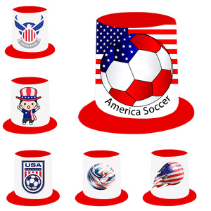 Polyester High Hat Soccer-Themed National Flag USA Mexico Canada for 2026 Fan Cap Stadium-Approved Matchday Cheer Gear