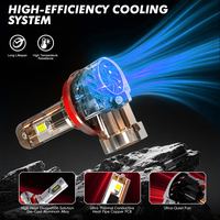 Ampoules de phares LED de haute qualité M9 de taille halogène 9005 9006 HB3 H7 H11 avec puces 7035 7200LM compatibles 9-60V pour phares de voiture et de camion