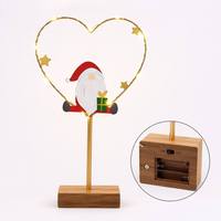 Décoration de Noël en forme de cœur, Père Noël, lumière LED, utilisation en intérieur, indice de protection IP44, Ra80, 100lm/W, blanc chaud (3500K)