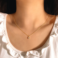 Collier en argent sterling 925 avec pendentif goutte d'eau en zircon pour femme, vente en gros