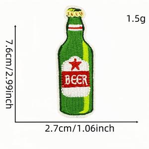Patch brodé créatif thermocollant sur le thème de la bière pour la décoration DIY - Product Image 4